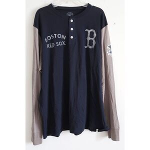 47 Brand Boston Red Sox Long Sleeve Henley - Size Large